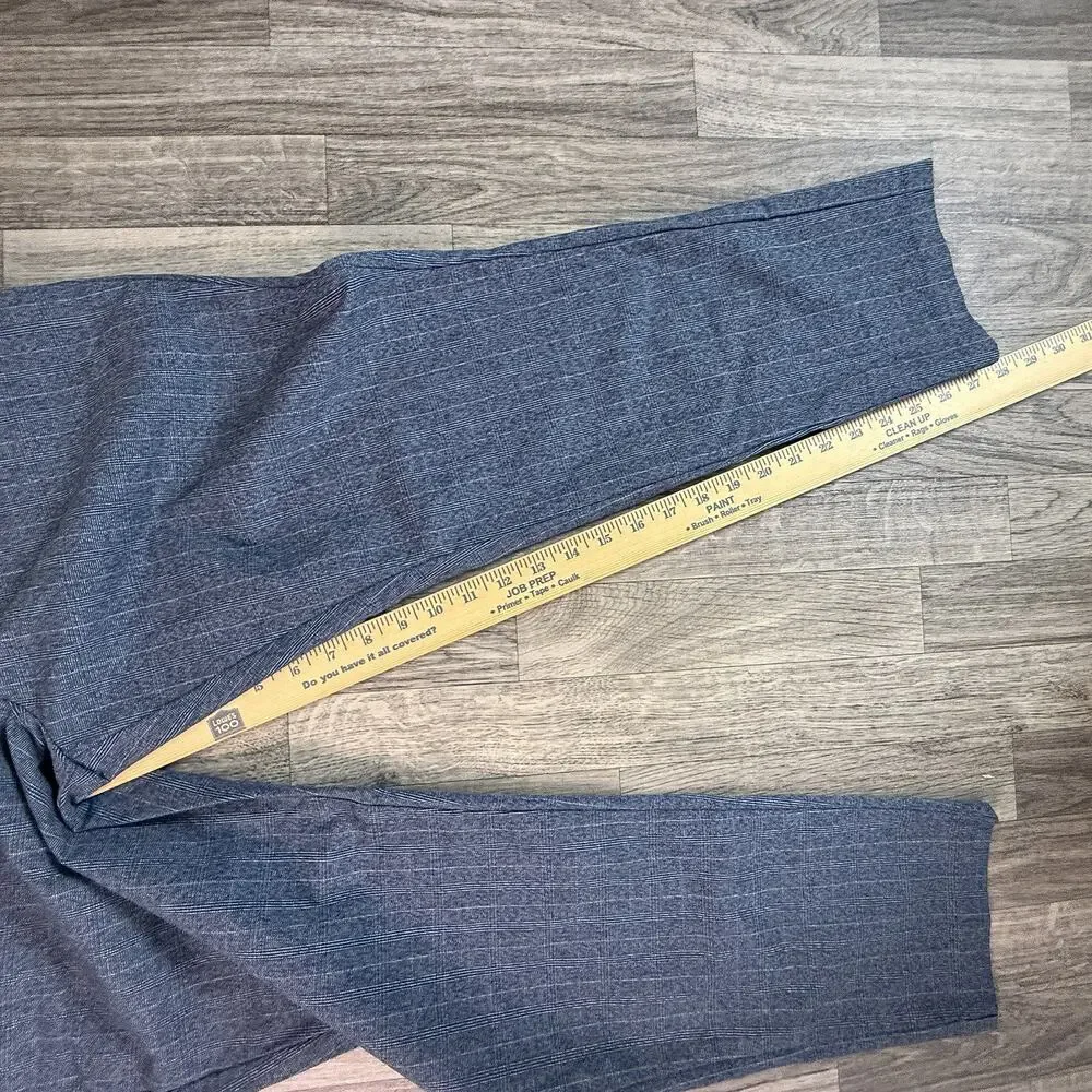 Banana Republic Grayson Slim Tapered Ankle Pants Men's 35x30 Blue Plaid NWT